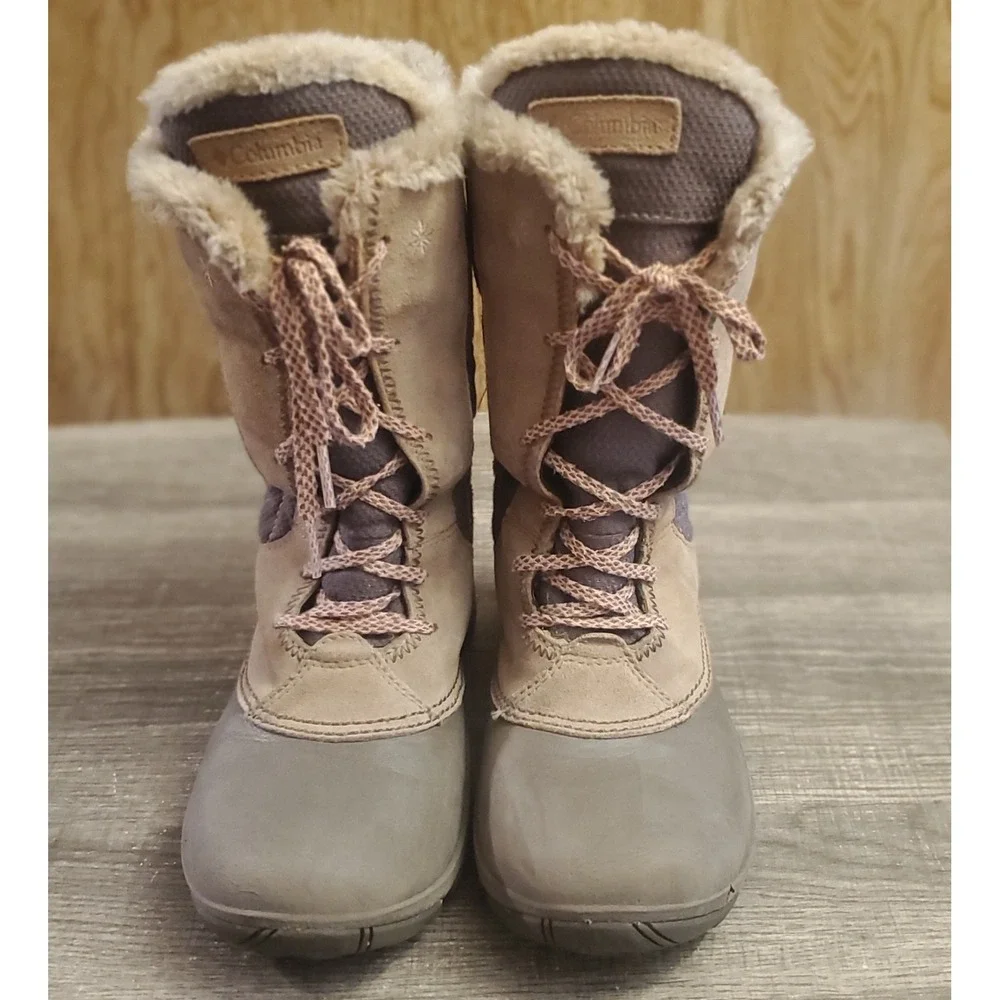 Columbia‎ Canyon Lace Up Winter Boots Youth Size 3 Brown